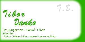 tibor danko business card